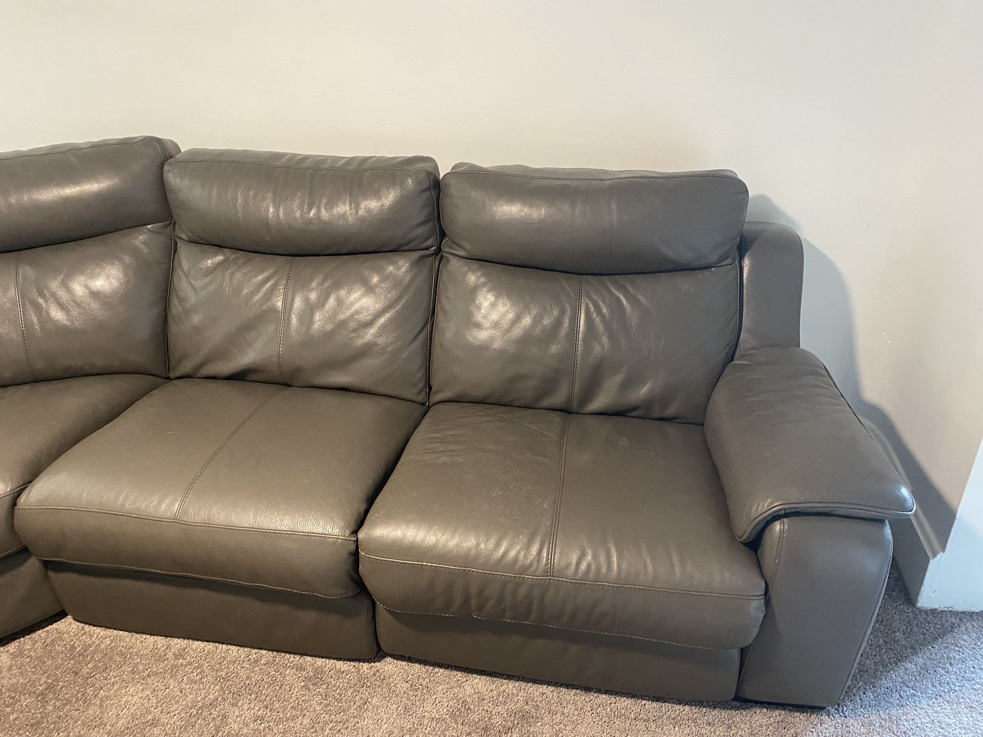 Leather Sectional Couch RECLINER