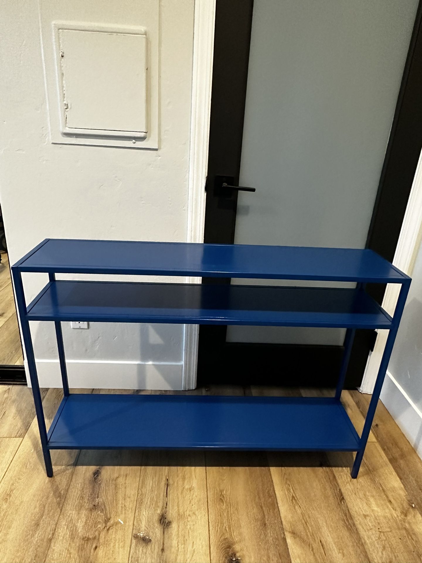 Ricardo Rectangular Console Table with Metal Shelves - 42" Wide - Mykonos Blue
