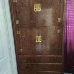 Armoire with cubbies and Deep Drawers