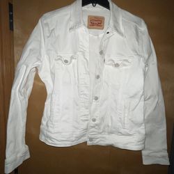 White Levi's Jean Jacket Womens Medium