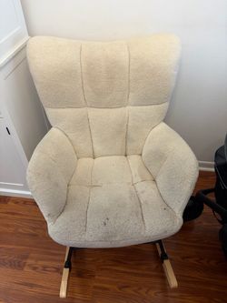 White rocking nursery chair