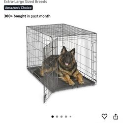 XL 48” Metal Folding Dog Crate Kennel