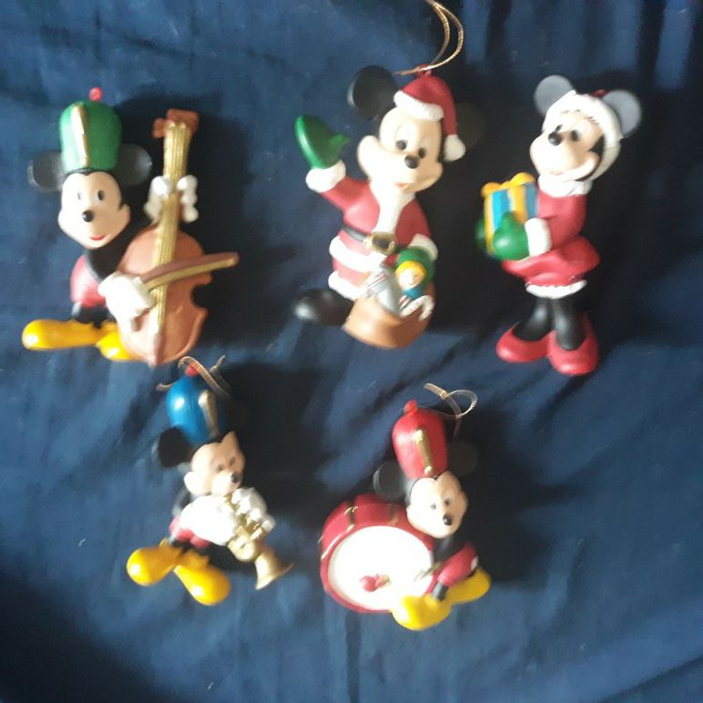 Lot Of 5 Disney Christmas Ornaments