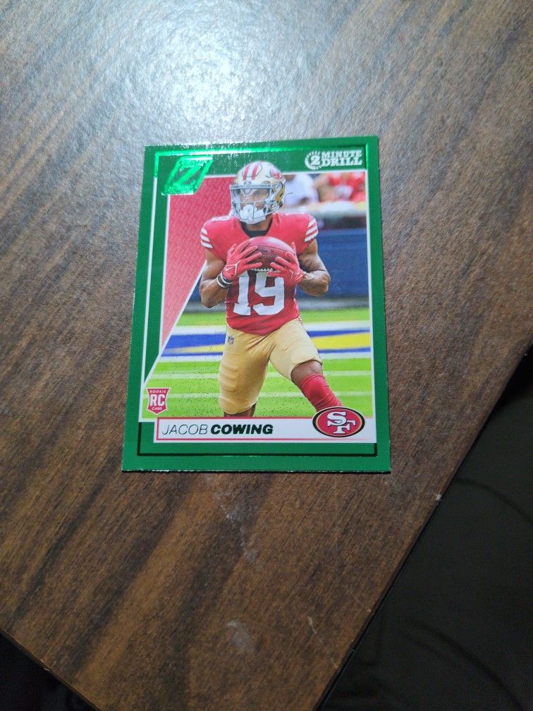 JACOB COWING FOOTBALL CARD.