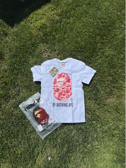 pink bathing ape tee