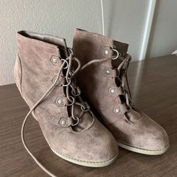 Madden Girl Wedge Lace-up Booties