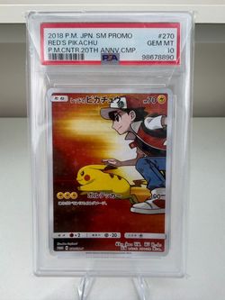 Red’s Pikachu Pokemon 20th Anniversary PSA 10 Graded