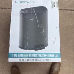 Ninestars 13 Gal. Step-on Trash Can 