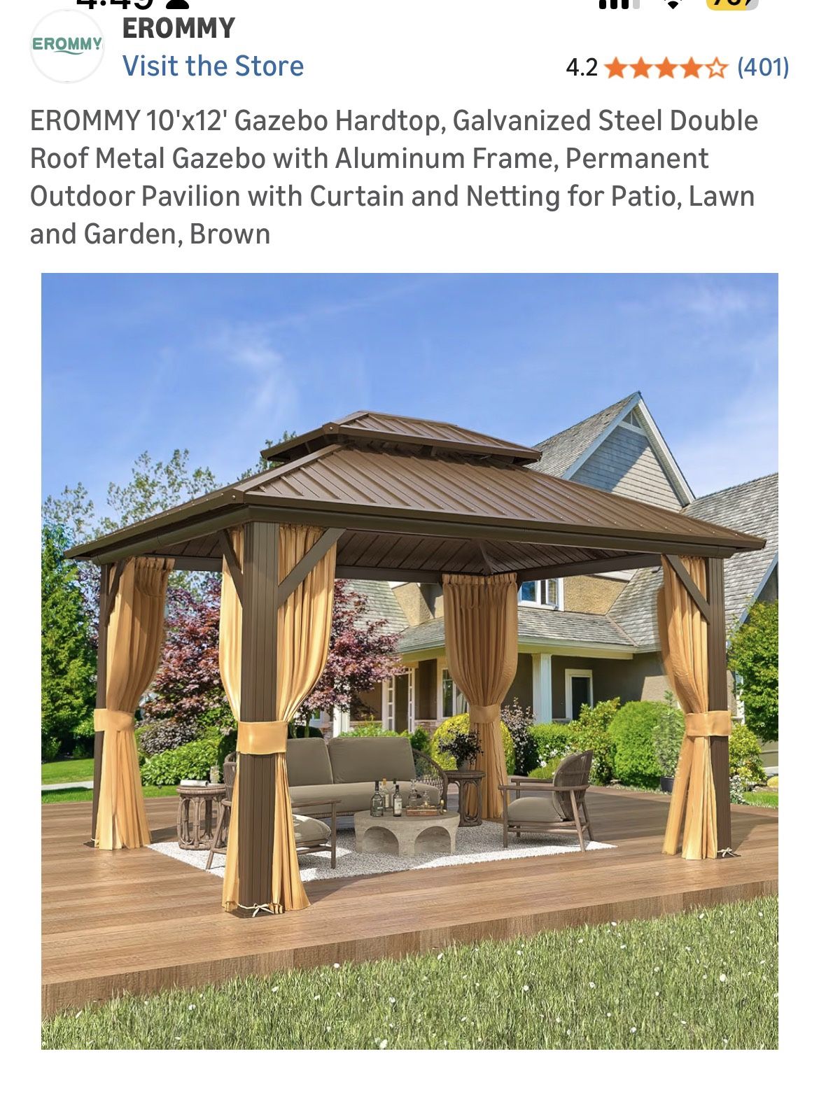 Gazebo 10’x12’