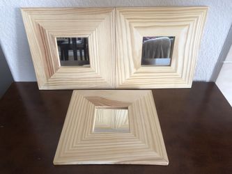 IKEA Wooden Mirrors Set Of 3