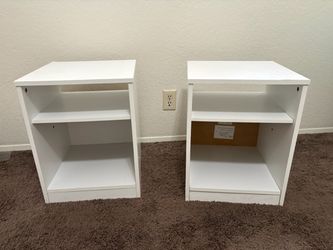 White Nightstands Set of 2
