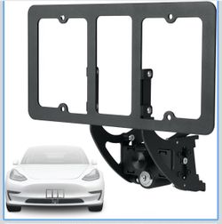 No Drill Front License Plate Holder Fit for 2020-2024 Model Y, 2017-2023 Model 3 with Safety Design, No Adhesives License Frame