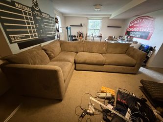 Comfy L-shaped couch