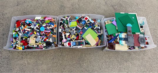 Massive Bulk LEGO Collection set - 3 Large Drawers Full of Bricks & Plates
