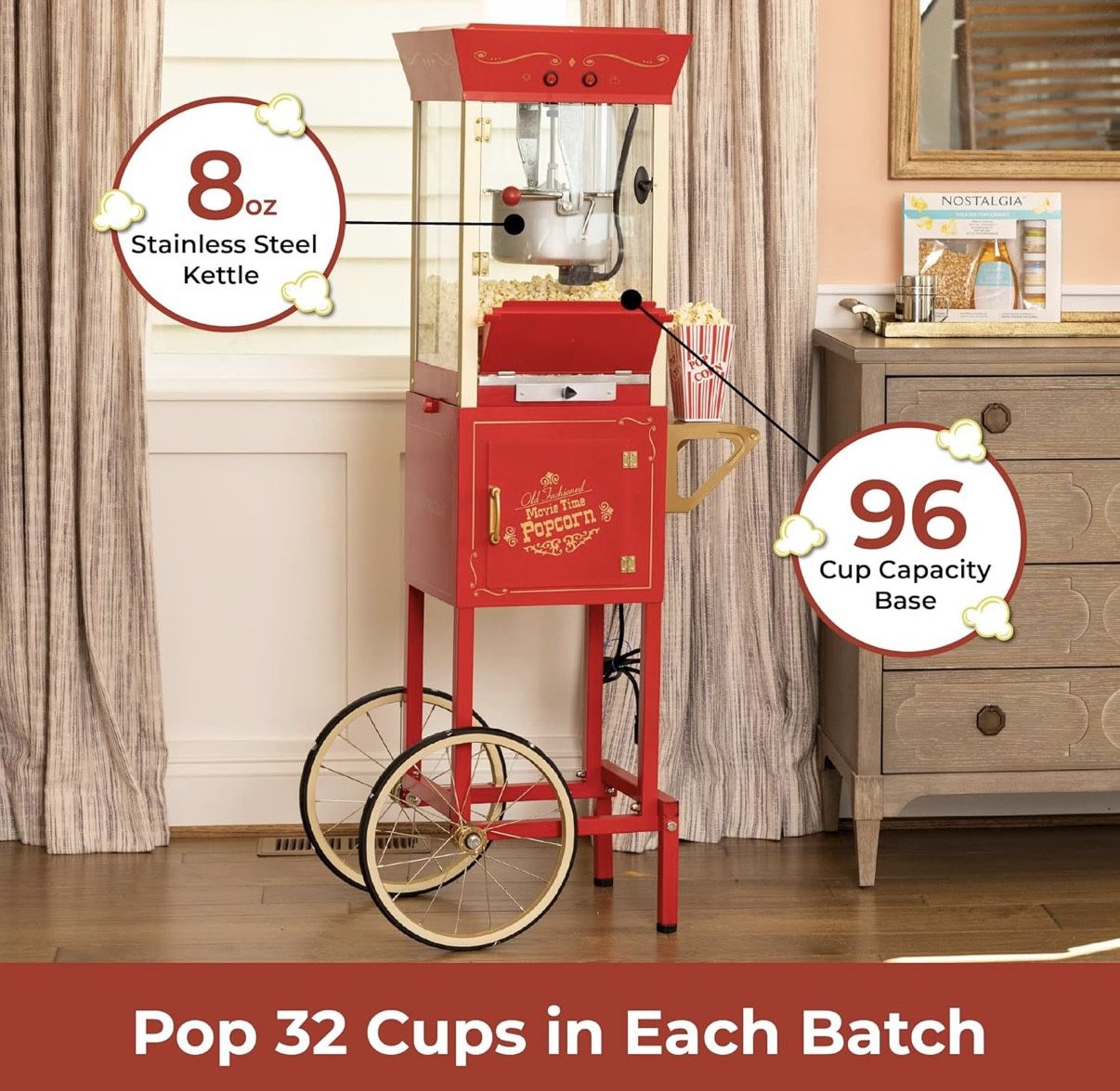 Popcorn Machine Cart Stand Used Once! Paid $285