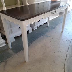 Beautiful White/Stained Refurbished Desk