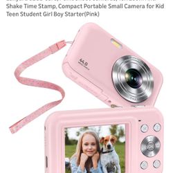 New! Digital Camera, FHD 1080P 44MP Kids Camera with Neck Lanyard 32GB Card, Point Shoot Cameras, 16X Zoom Anti-Shake Time Stamp, Compact Portable Sma