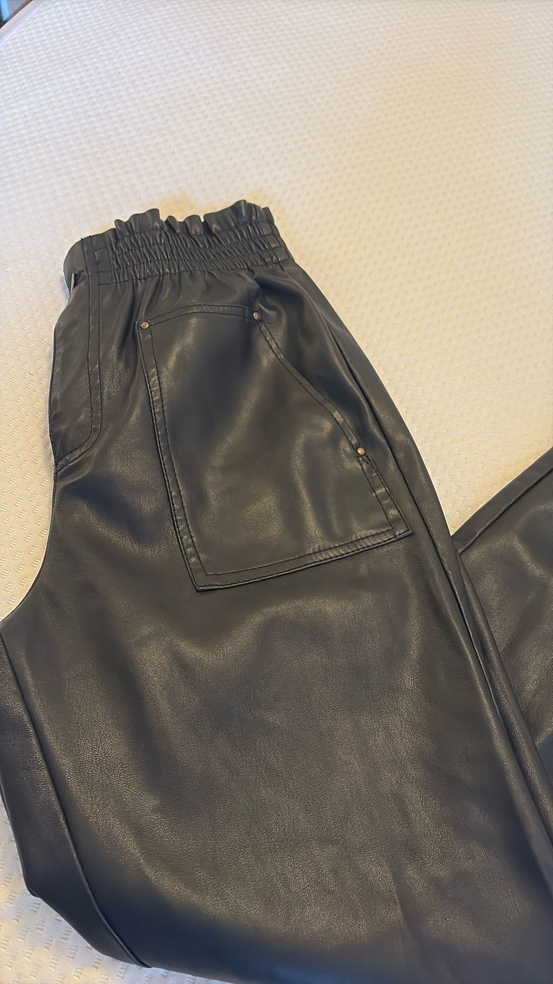 Leather Joggers