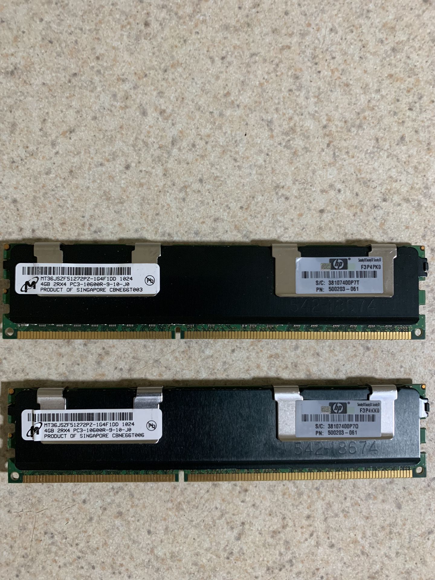 HP Ram 4gb X2