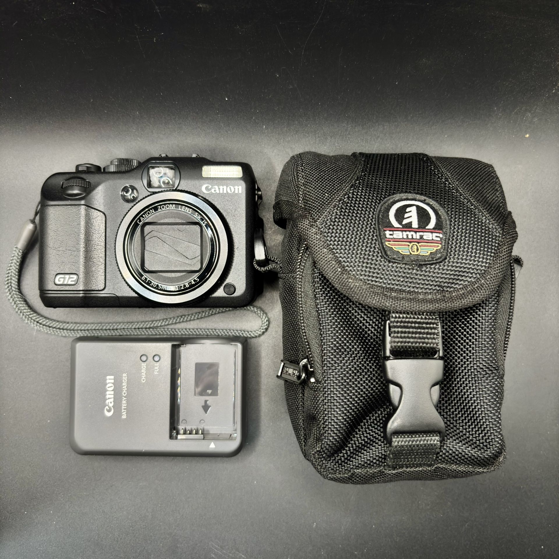 Canon PowerShot G12 10.0MP Digital Camera Black Used With Charger, Battery, 32 GB SD card
