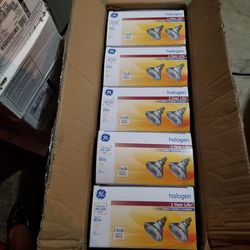 Halogen Light, 10 boxes ( each box has 2 bulbs) $25 for all