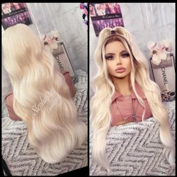 Human Hair Blended Lace Front Wig 