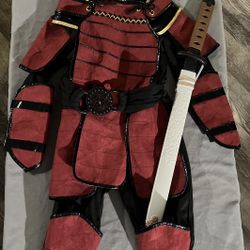 Kids Samurai Style Costume w/Plastic Katana