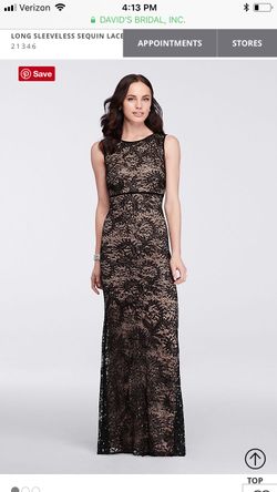 Black Sequence Lace Dress