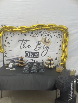 The big One birthday banner