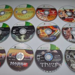 Xbox 360 Disc Only Lot Of 12 E - For Sale or Trading For 6" & 7" Action Figures