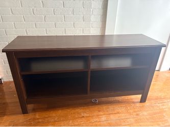 Dark Wood Media Console TV Stand