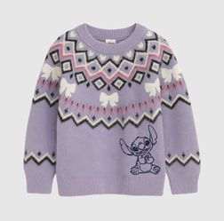 Girls Disney Lilo & Stitch Fair Isle Sweater
