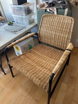 IKEA ULRIKSBERG Rattan Armchair – Natural Woven Accent Chair | Boho Modern Lounge Seating