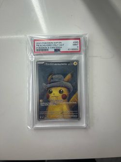 Pokémon x Van Gogh Pikachu Grey Felt Hat PSA 9