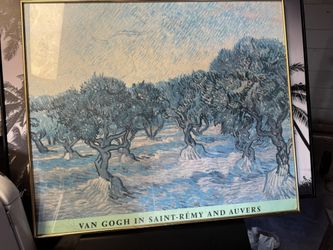 Van Gogh Print Faded Gold Metal & Glass Frame