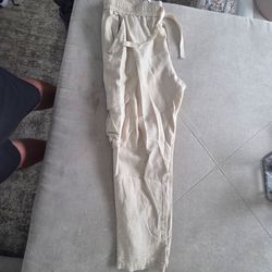 Zara linen cargo pants