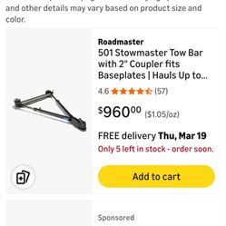 StowMaster 5000 Towbar With Brackets