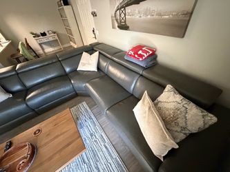Nevio Leather sectional couches