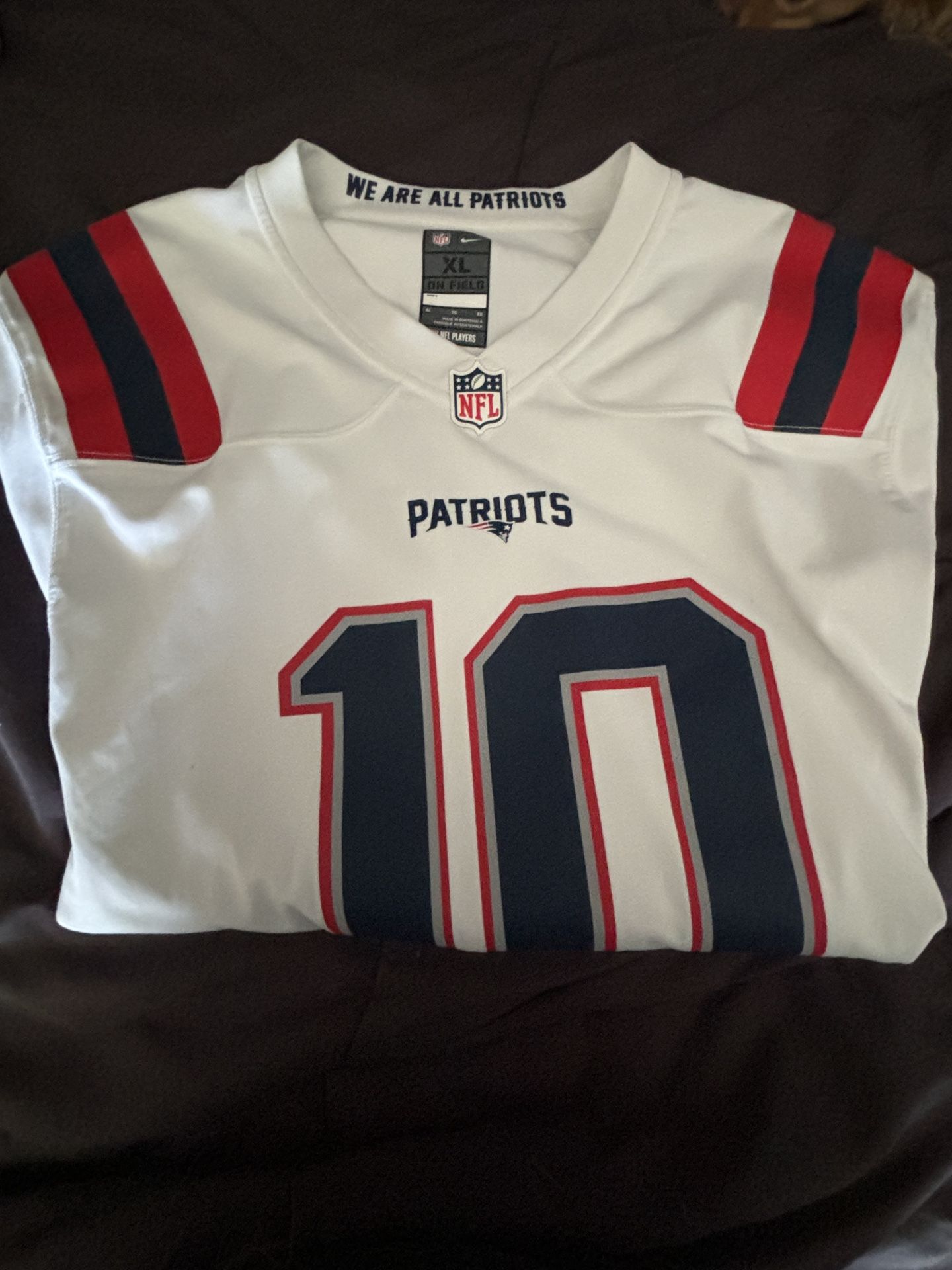 Men's XL New England Patriots Mac Jones Nike White Player Game Jersey