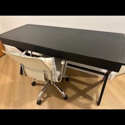 Black Office Desk & Chair