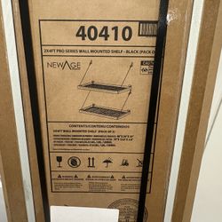 Pro Series 24 in. x 48 in. Steel Garage Wall Shelving in Black (2-Pack)