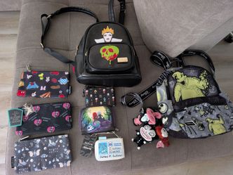 Disney backpacks and small purses ((sold as a bundle))