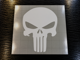 Punisher Skull Logo White Vinyl Decal 💀 $10