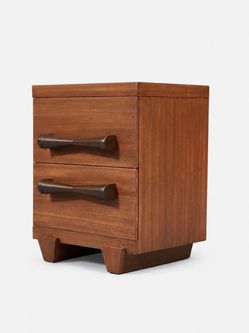 Single Mid Century Modern Night Stands w/ Bowtie Handles, c.1960's - Delivery Availble