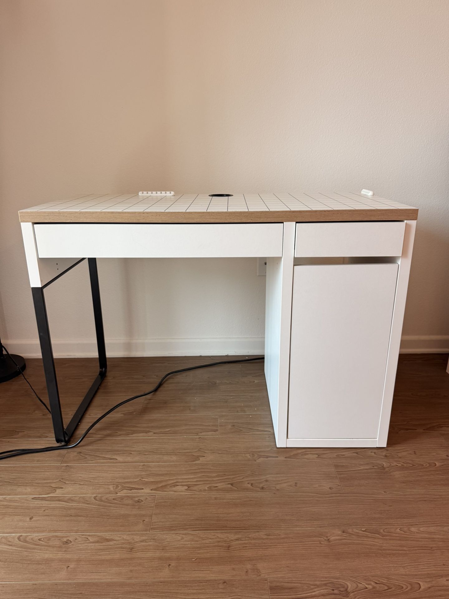 MICKE Desk, white, 41 3/8x19 5/8 "
