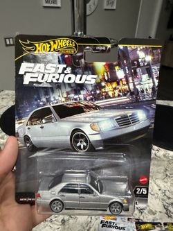 Hot Wheels Fast & Furious Mercedes-Benz 500 SEL (DAMAGED) 1:64 Silver Diecast Car