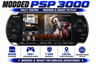 🔥 Sony PSP-3000 Black — Preloaded Games, Ready to Play + 7-Day Warranty 🔥