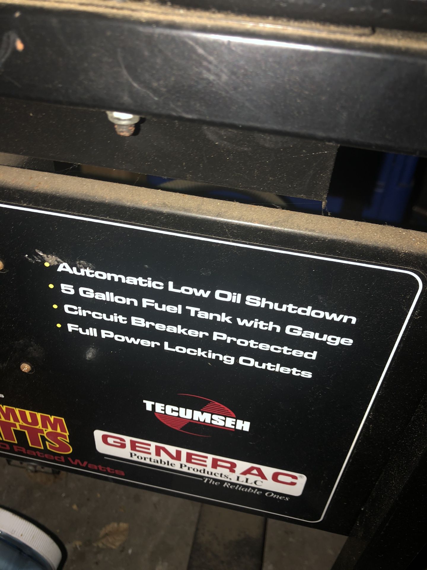 Generac Generator 5000 Watt 6250 Surge - avpifks
