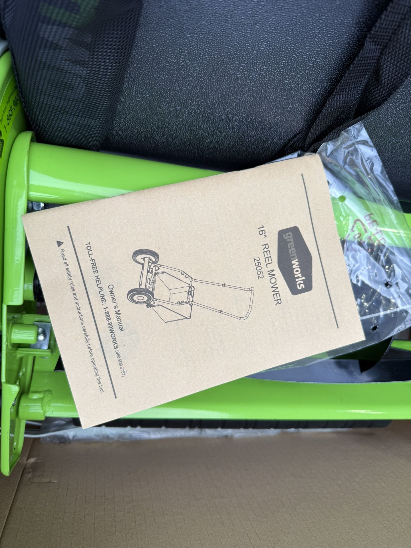 Brand New Greenworks Reel Lawn Mower Push