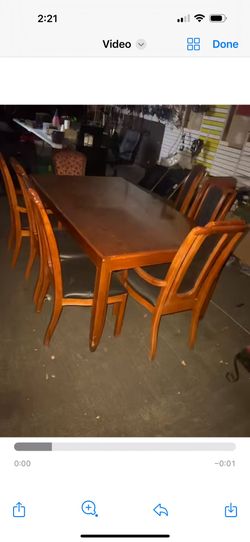 Six Chairs With Table